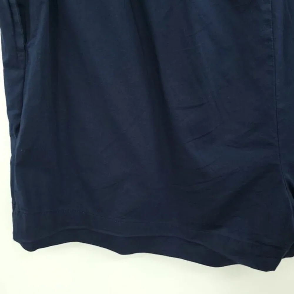 Jason Wu High Waisted Cotton Shorts Large Navy Blue